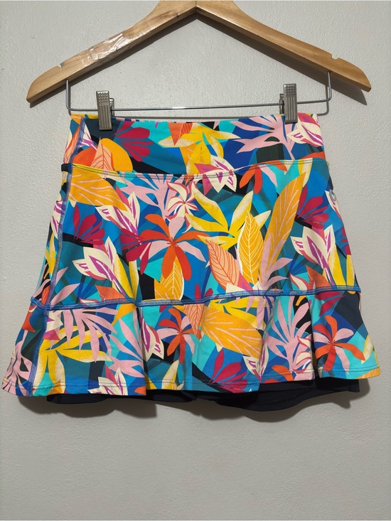 dona jo Dresses & Skirts - Dona Jo Tropical Multi-Color Flared Skort Skirt Size 1.5 Medium Pickleball golf